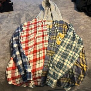 Hooded plaid flannel
